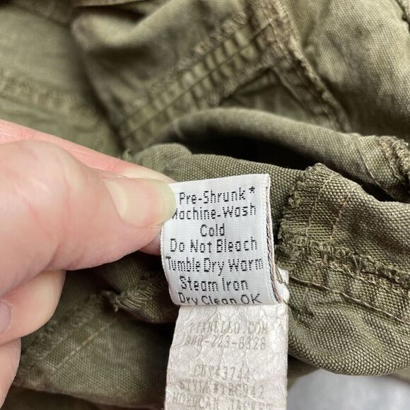 Tianello 100% Tencel Morocan Jacket Womens L Army Green Distressed Raw Seams - Picture 5 of 13